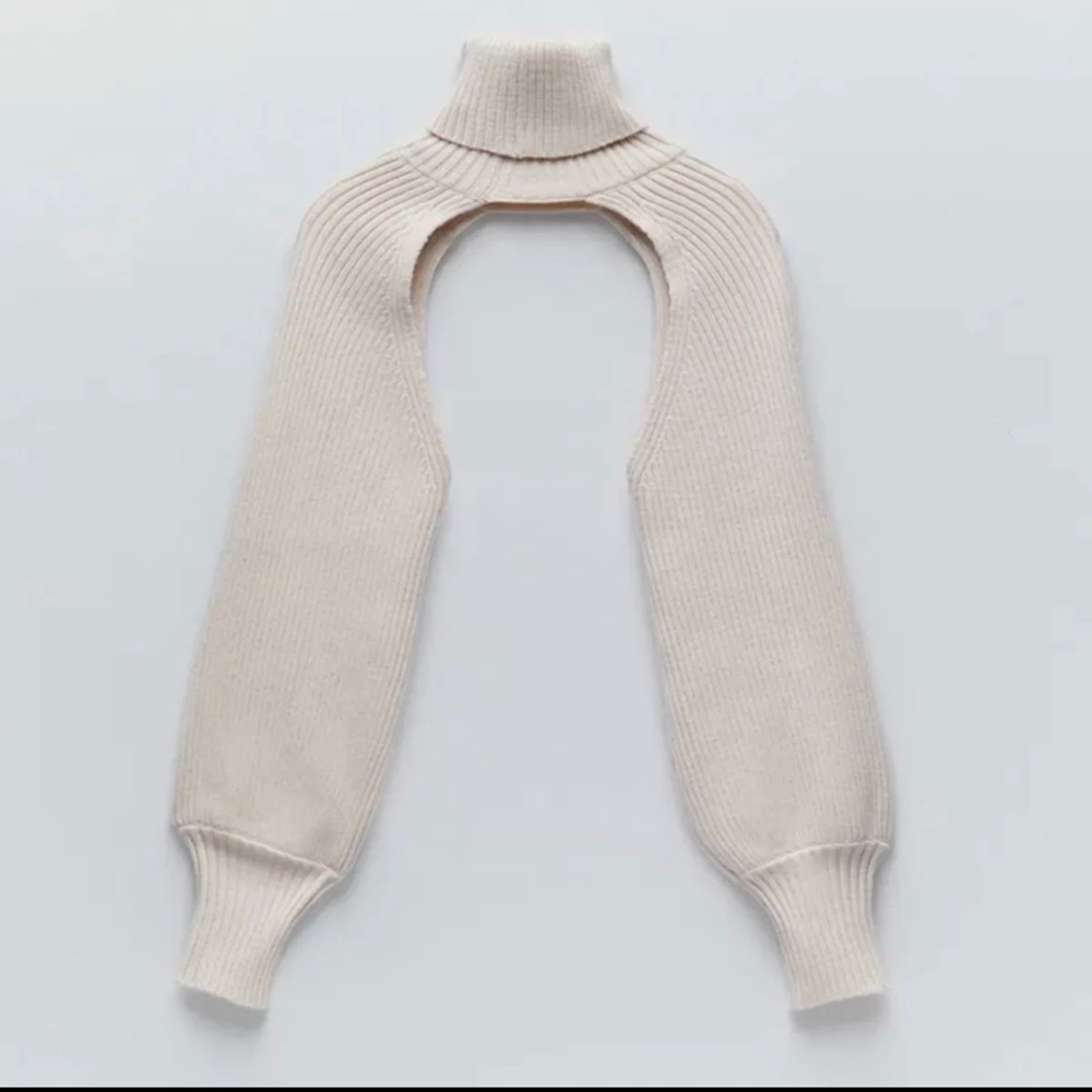 Top Shop+Turtle neck++Sleeves+Sweater+Shrug - Picture 5 of 5